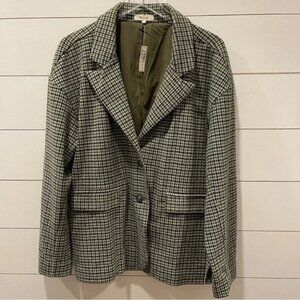Madewell Womens Oversized Houndstooth Blazer Size XL NWT